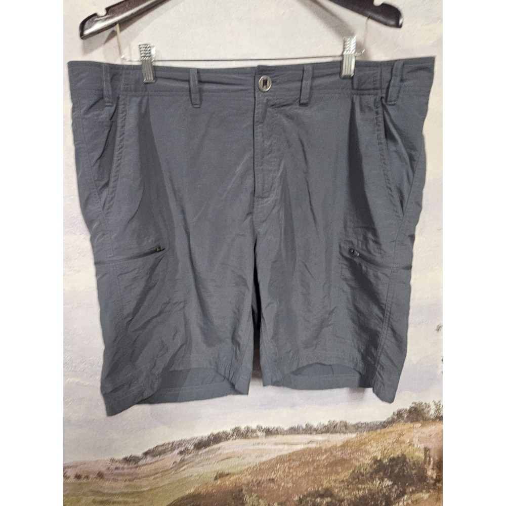 Exofficio Cargo Shorts Mens Size 38x8 Grey 100% Nylon Hiking Outdoor